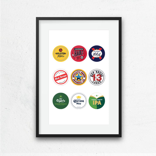 FANTASY LEAGUE FOOTBALL FPL 'OFF THE BAR' BEERS OF THE GAME PRINT